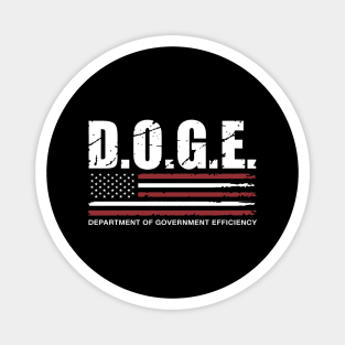 Doge-Department-Of-Government-Efficiency-Us-Flag Magnet